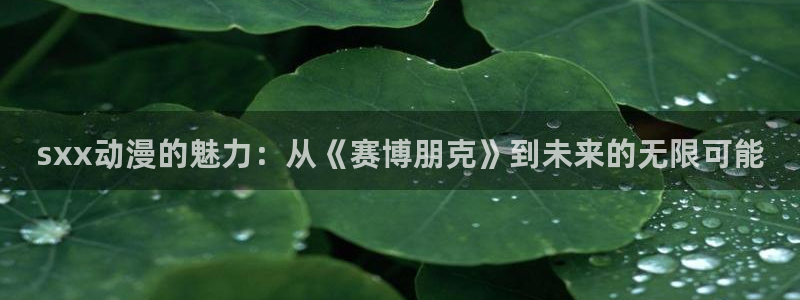 omofun动画网：sxx动漫的魅力：从《赛博朋克》到未来的无限可能